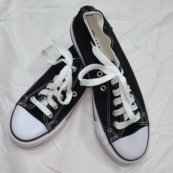 All Sport girl's black canvas sneakers - Picture 2 of 15